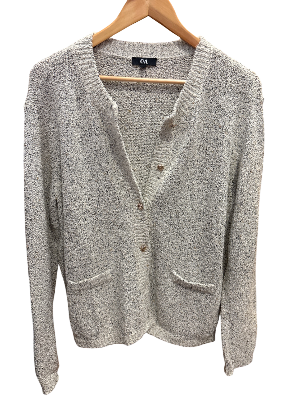 Strickjacke Beige Meliert L - C&A