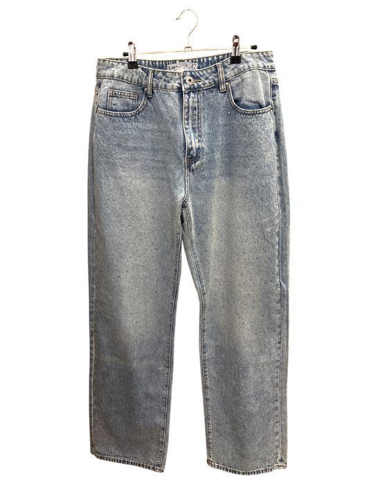 Jeans Hellblau Steinchen L - Unbekannt