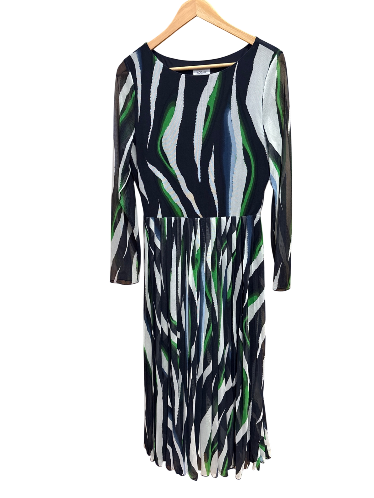 Kleid Grün Blau Muster M - s.Oliver