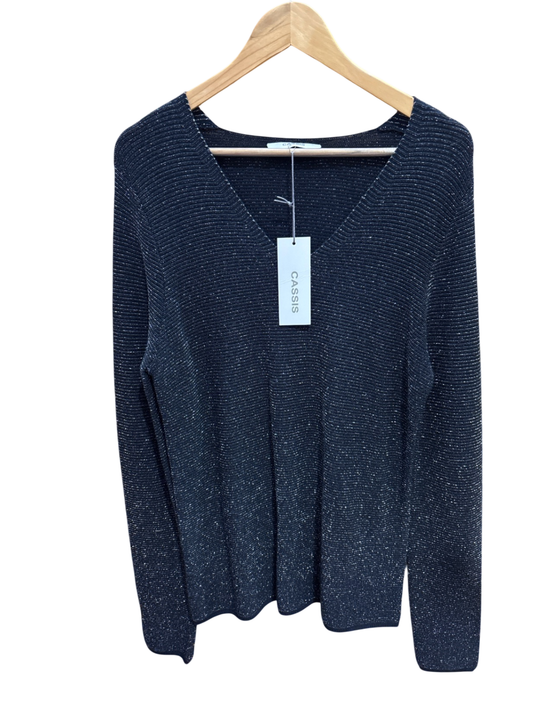 Pulli Dunkelblau Silber L - Cassis