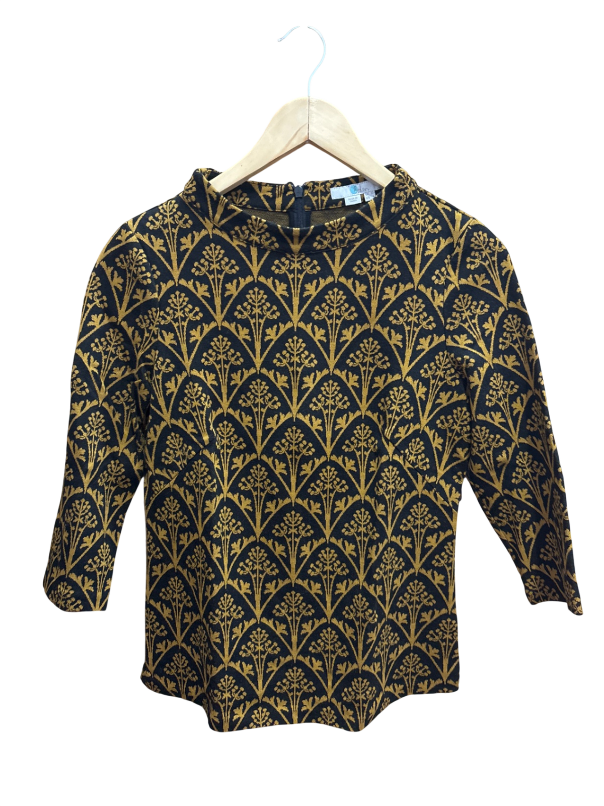 Pulli Schwarz und Gold Muster S - boden