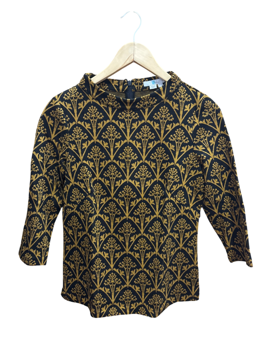 Pulli Schwarz und Gold Muster S - boden