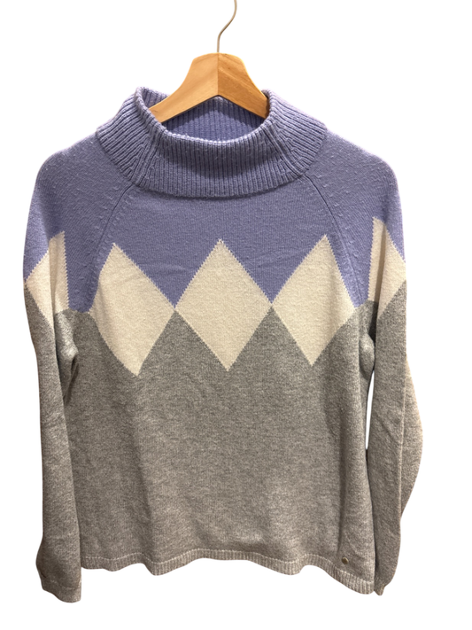 Pulli Grau, Flieder und Cremeweiß M - Olsen