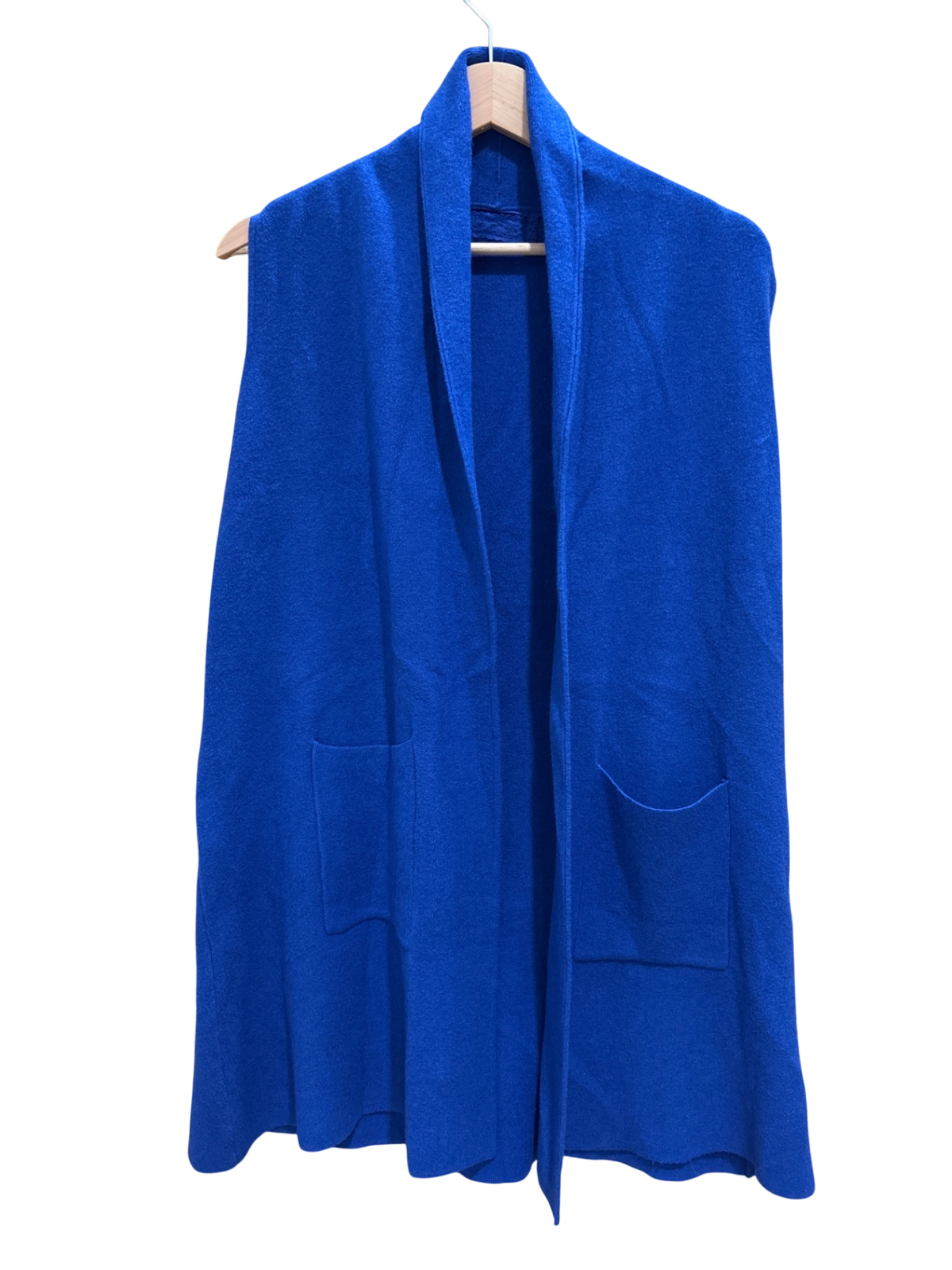 Weste Strickjacke Blau M 