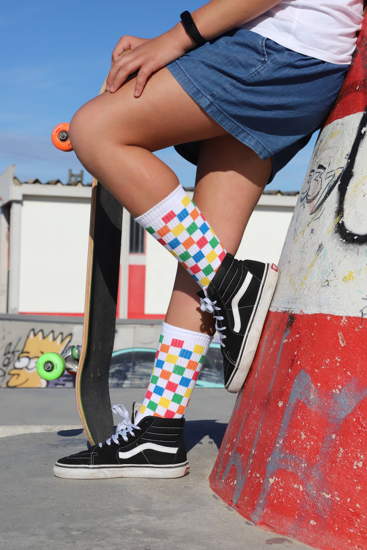 Socken Karo Bunt