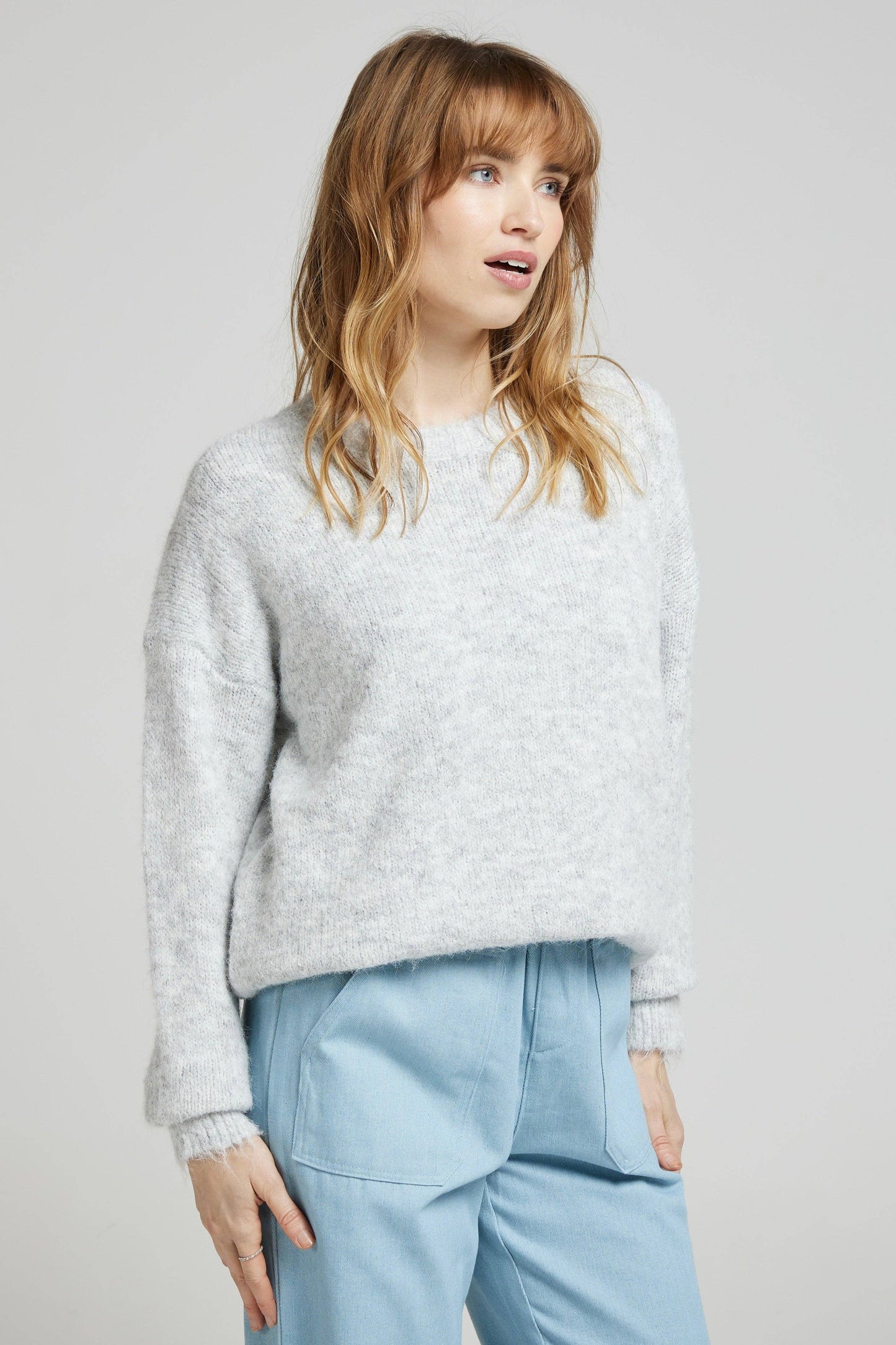 Pulli - Weicher einfarbiger Pullover