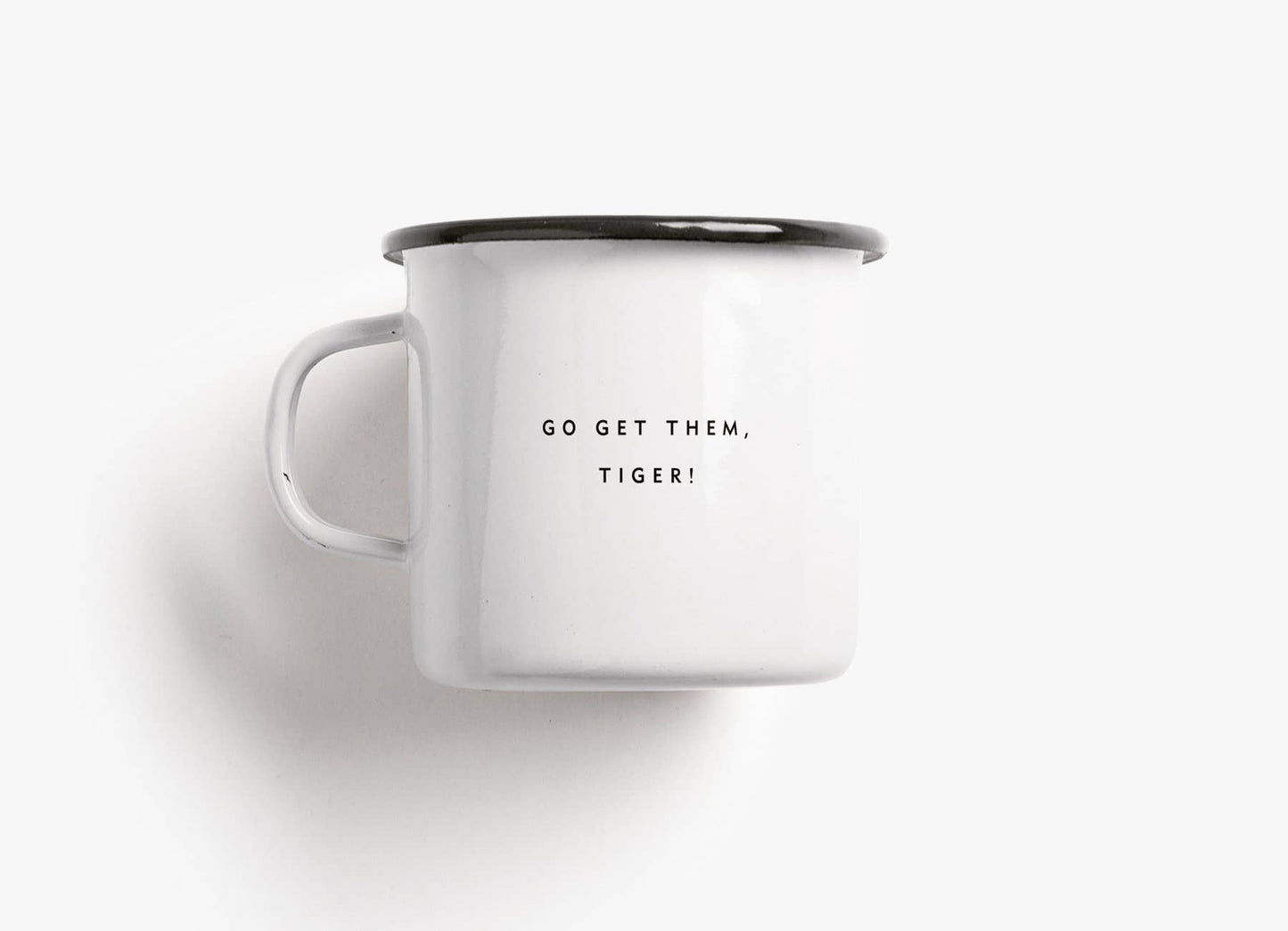 Tasse aus Emaille / Tiger