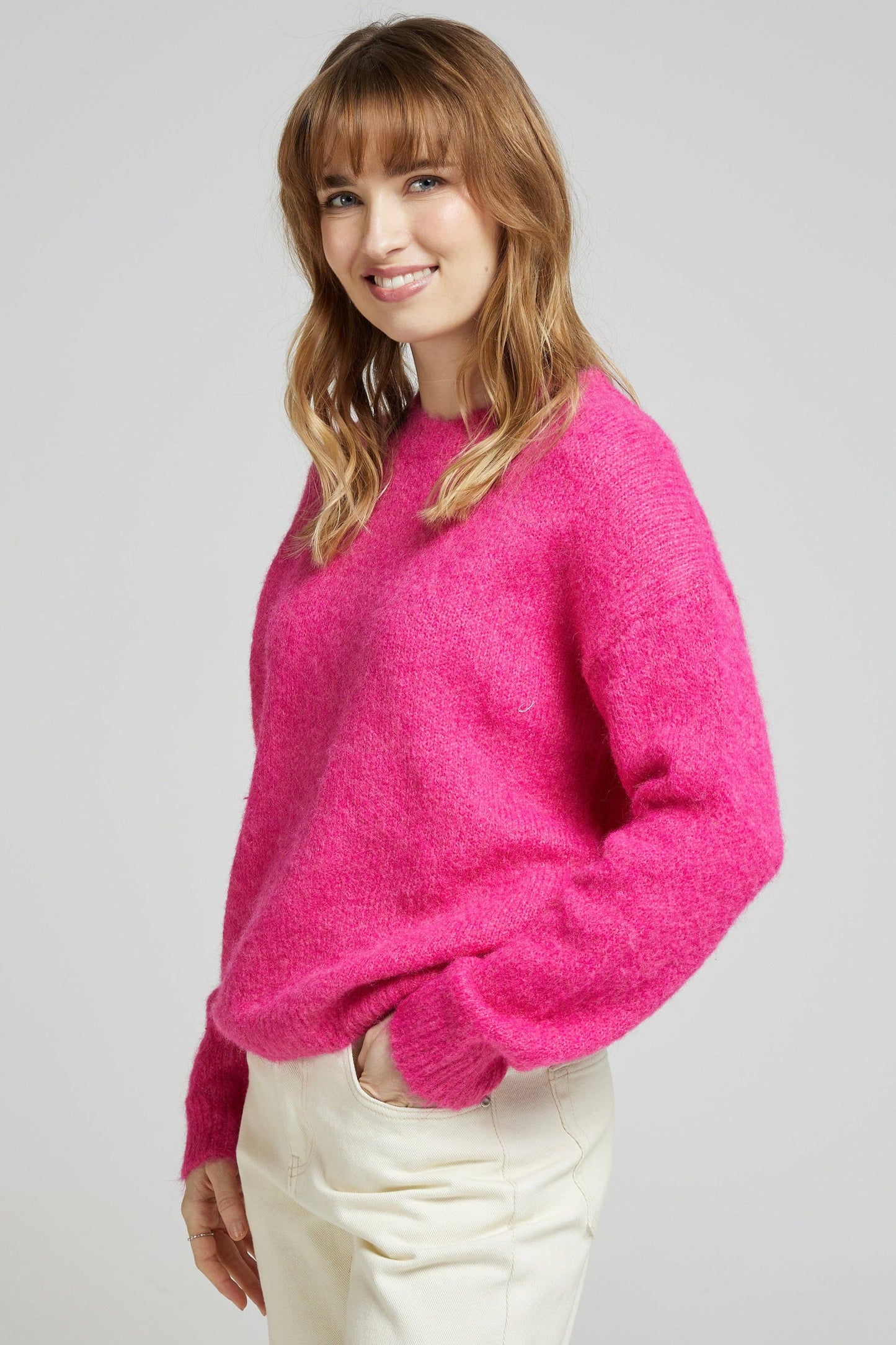 Pulli - Weicher einfarbiger Pullover