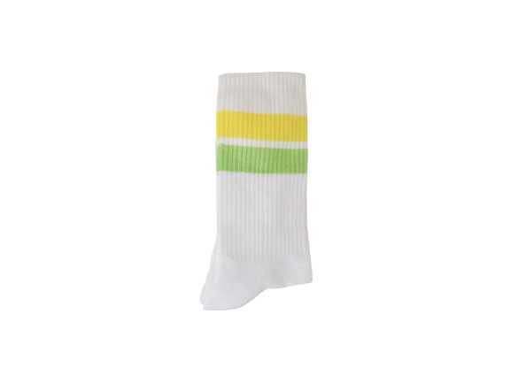 Socken Streifen Gelb Grün