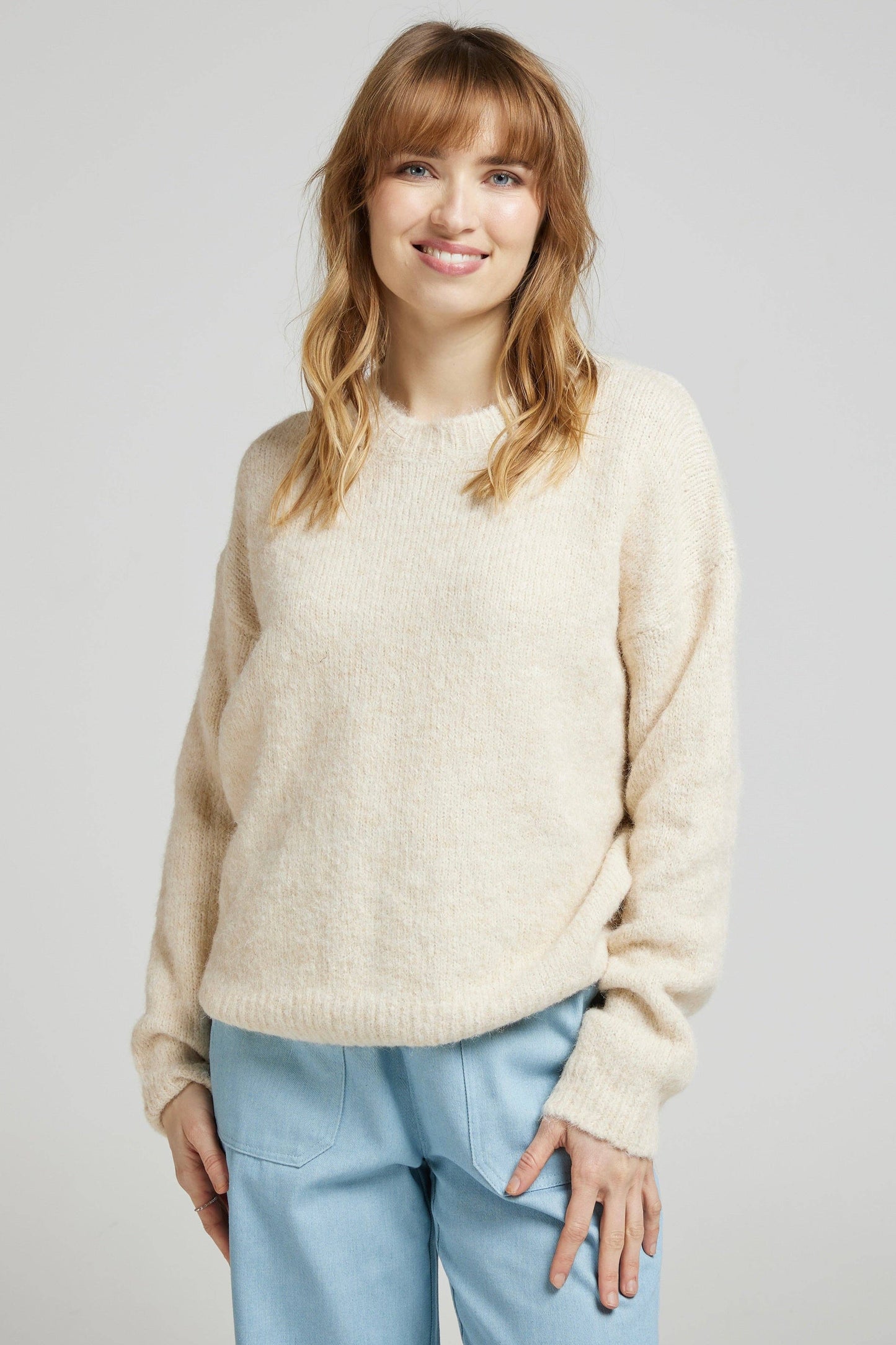 Pulli - Weicher einfarbiger Pullover