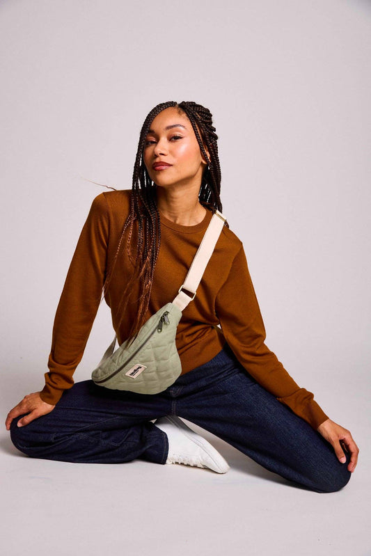 HIND BAG Olivia Gesteppte Gürteltasche Tonerdegrün