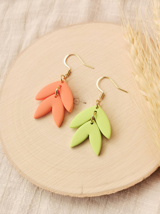 Ohrringe aus Polymer Ton in Pastellfarben